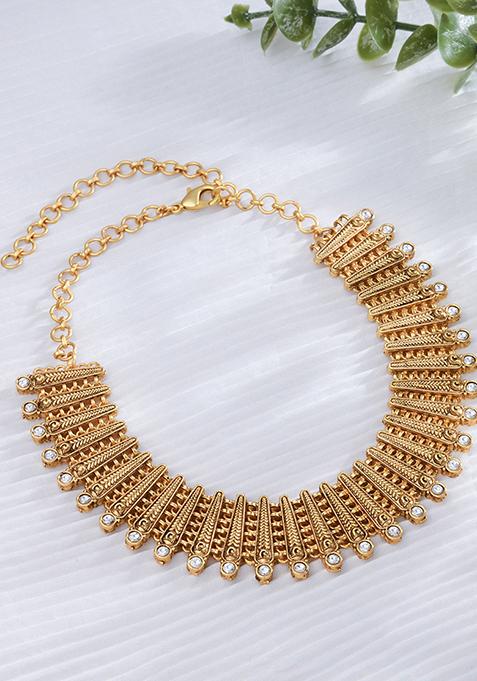 Gold Plated Golden Spread Necklace