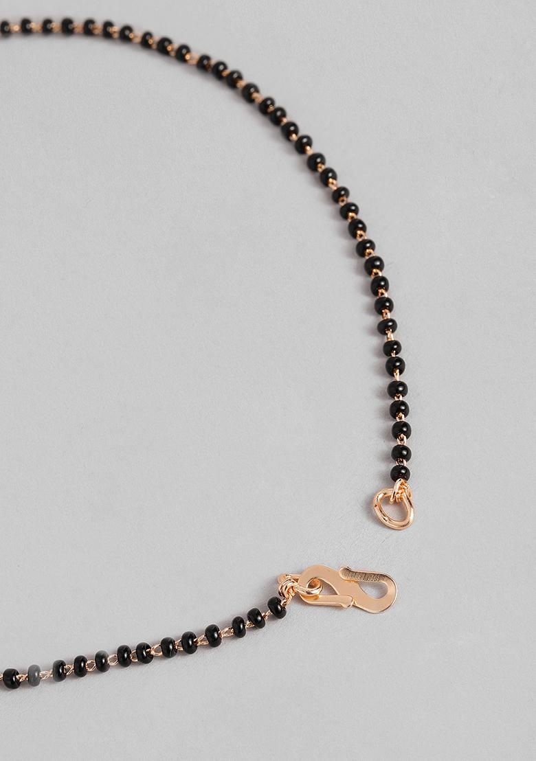 Rose Gold Plated Cubic Zircon American Diamond Mangalsutra