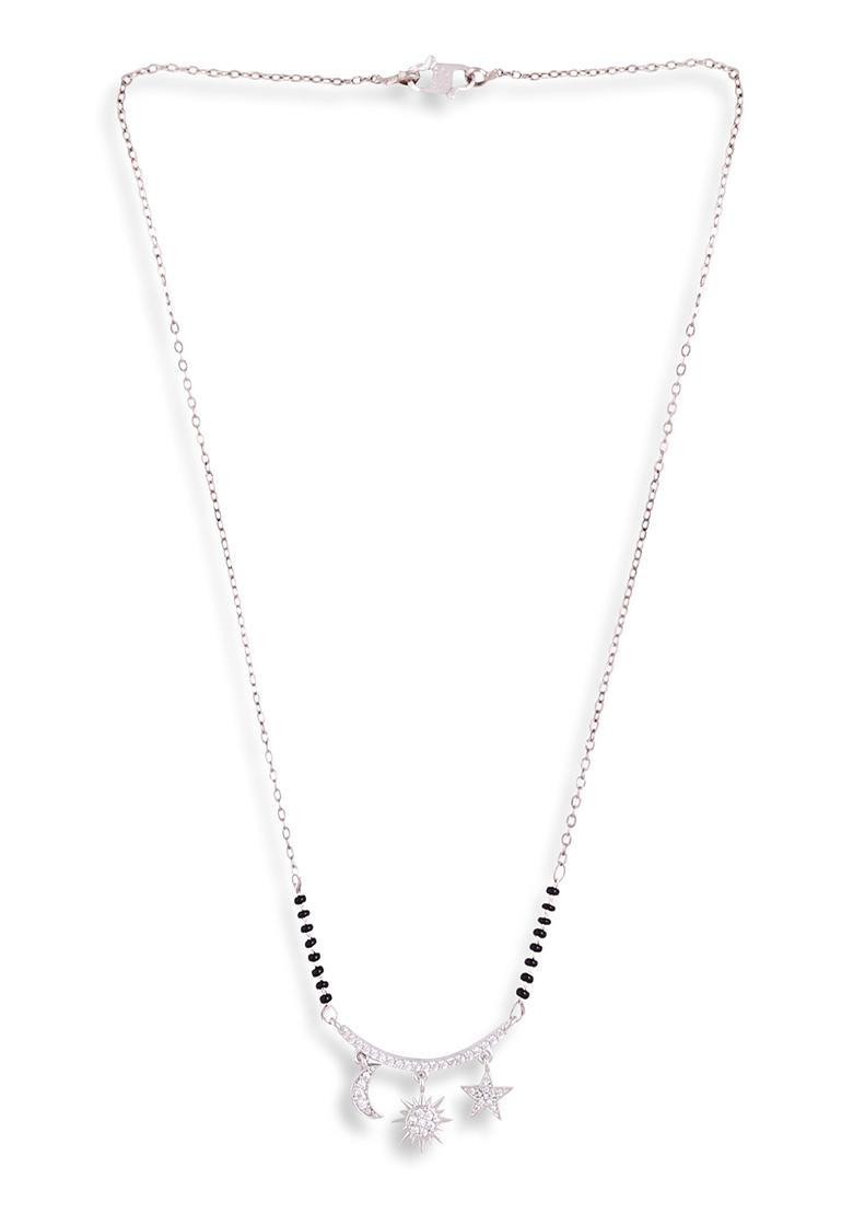 Silver Plated Cubic Zircon American Diamond Mangalsutra