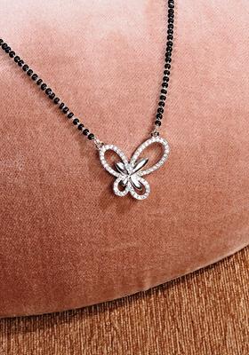 Silver Plated Cubic Zircon American Diamond Mangalsutra