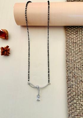 Silver Plated Cubic Zircon American Diamond Mangalsutra
