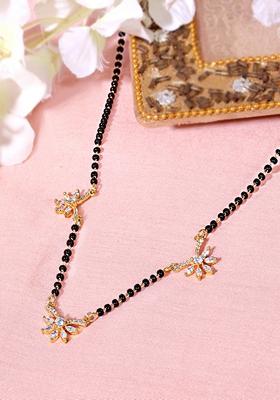 Gold Plated Cubic Zircon American Diamond Mangalsutra
