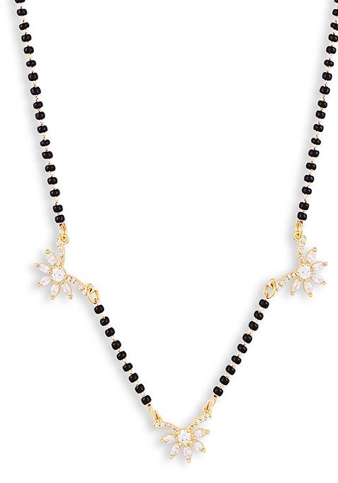 Gold Plated Cubic Zircon American Diamond Mangalsutra