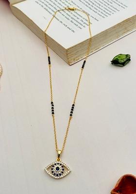 Gold Plated Cubic Zircon American Diamond Mangalsutra