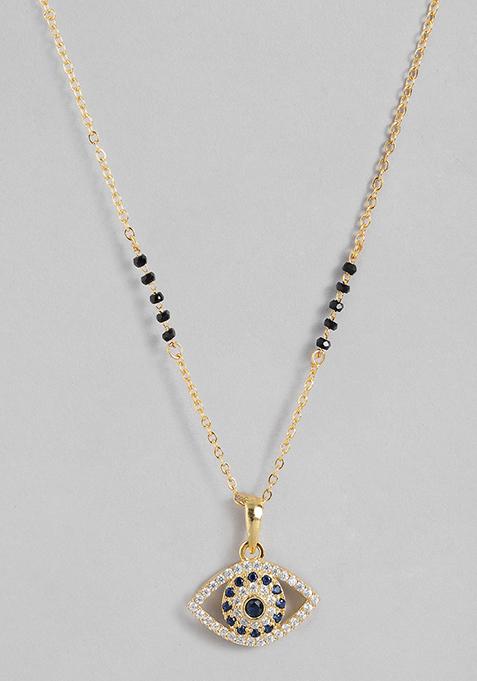 Gold Plated Cubic Zircon American Diamond Mangalsutra