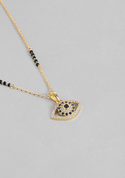 Gold Plated Cubic Zircon American Diamond Mangalsutra