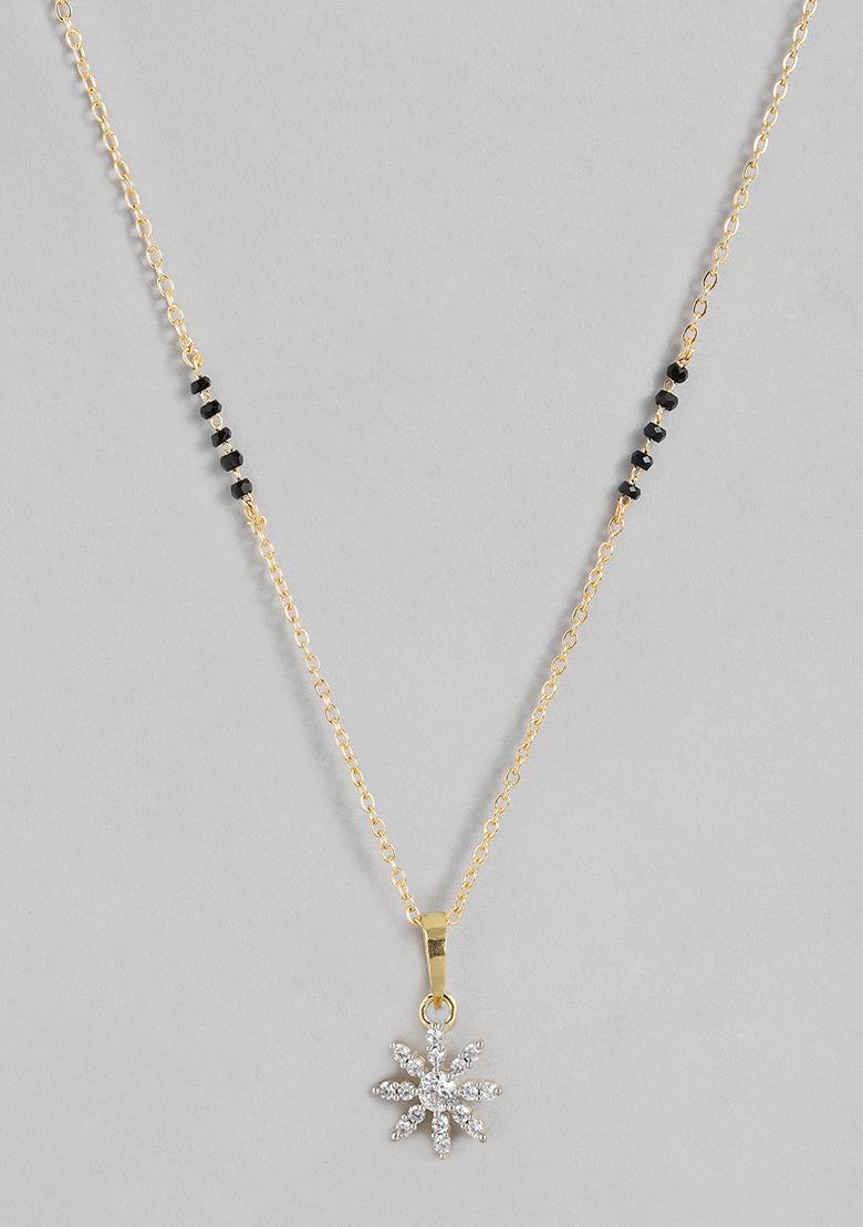 Gold Plated Cubic Zircon American Diamond Mangalsutra