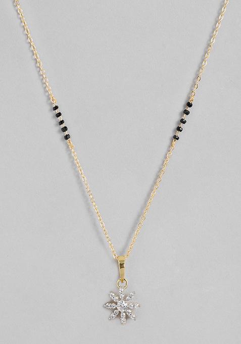 Gold Plated Cubic Zircon American Diamond Mangalsutra