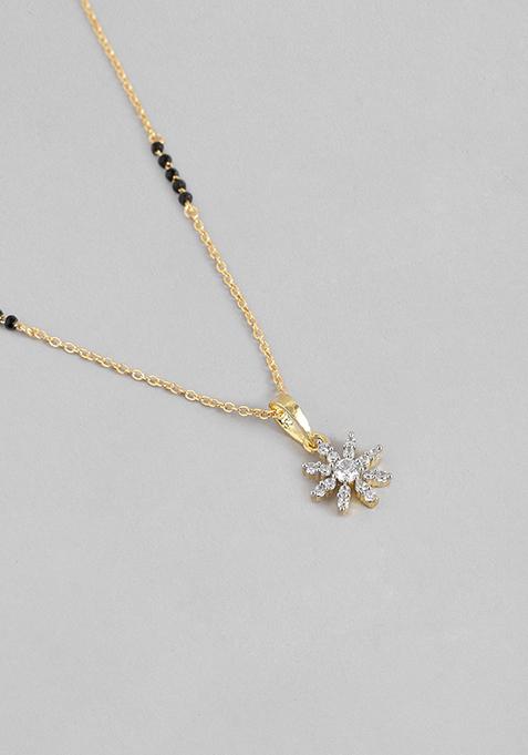 Gold Plated Cubic Zircon American Diamond Mangalsutra