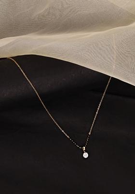 Gold Plated Cubic Zircon American Diamond Mangalsutra