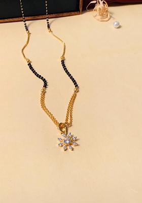 Gold Plated Cubic Zircon American Diamond Mangalsutra