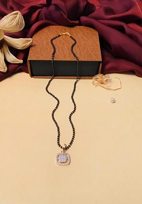 Gold Plated Cubic Zircon American Diamond Mangalsutra