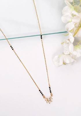 Gold Plated Cubic Zircon American Diamond Mangalsutra