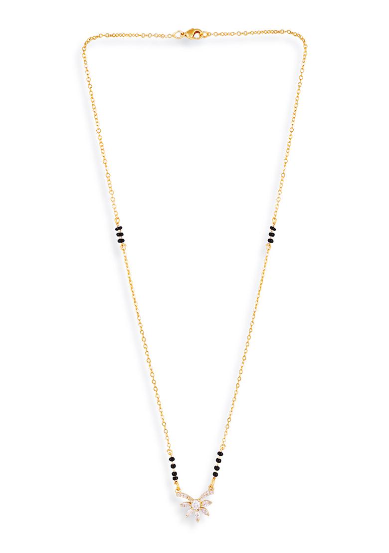 Gold Plated Cubic Zircon American Diamond Mangalsutra