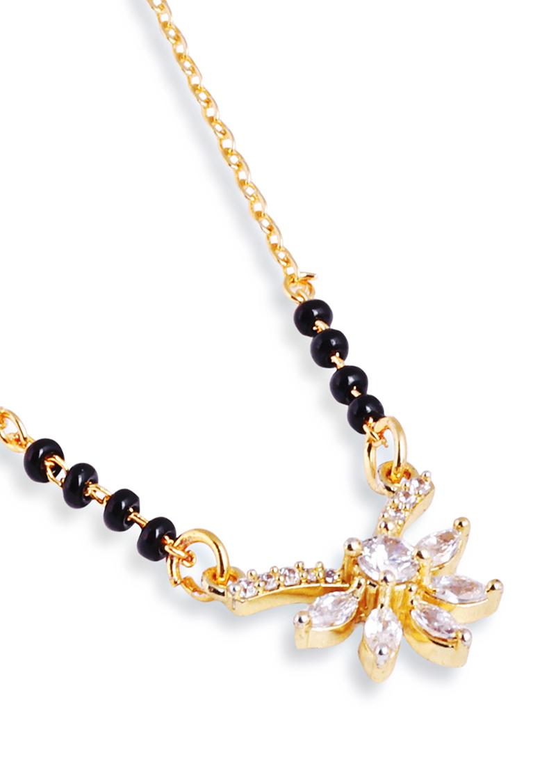 Gold Plated Cubic Zircon American Diamond Mangalsutra