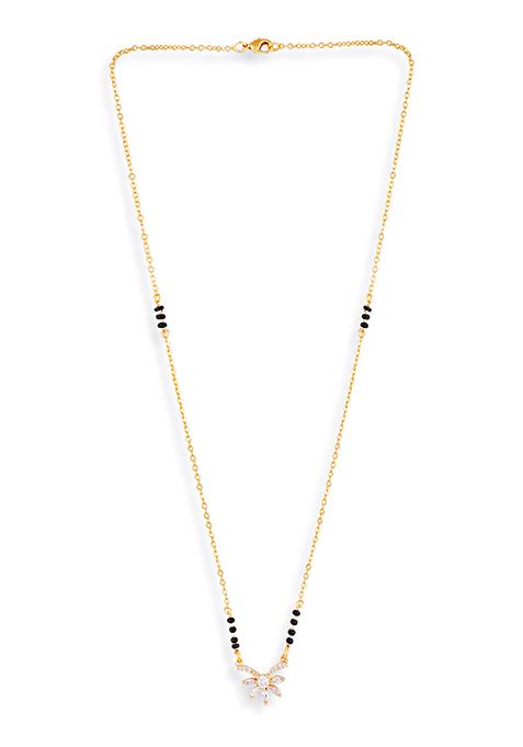 Gold Plated Cubic Zircon American Diamond Mangalsutra