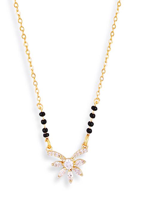 Gold Plated Cubic Zircon American Diamond Mangalsutra