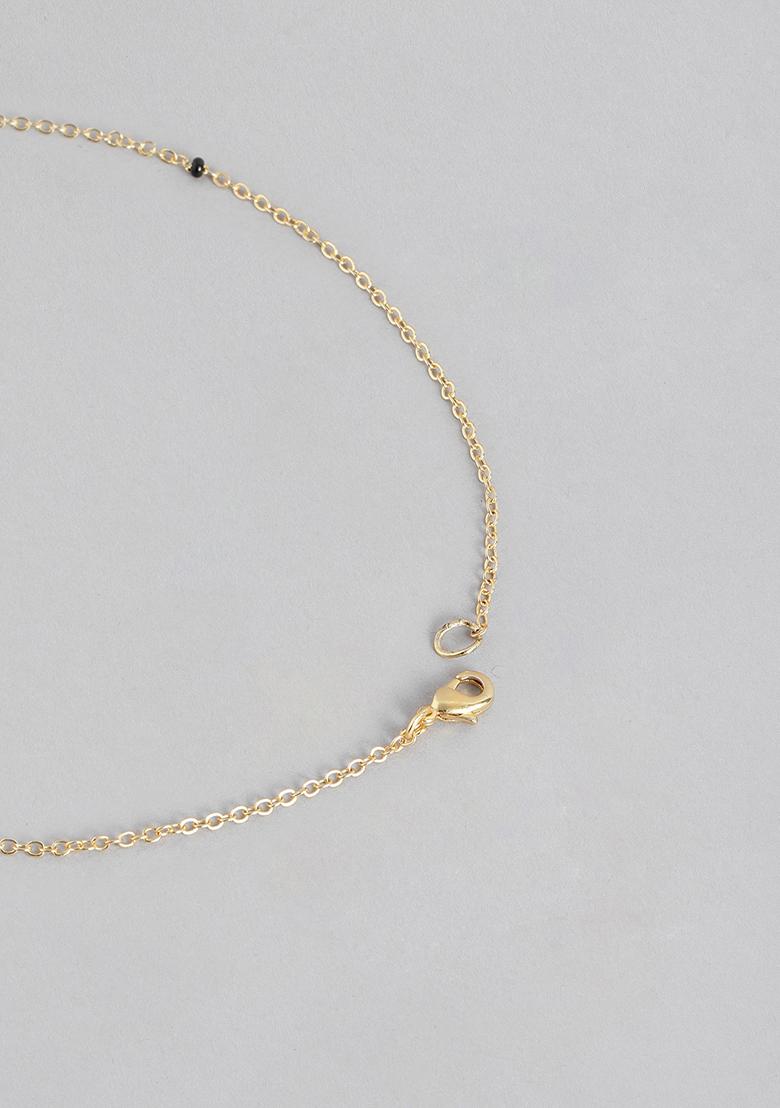 Gold Plated Cubic Zircon American Diamond Mangalsutra - Indya