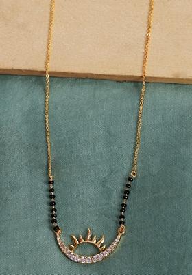 Gold Plated Cubic Zircon American Diamond Mangalsutra