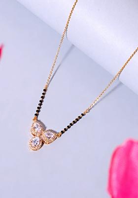Gold Plated Cubic Zircon American Diamond Mangalsutra