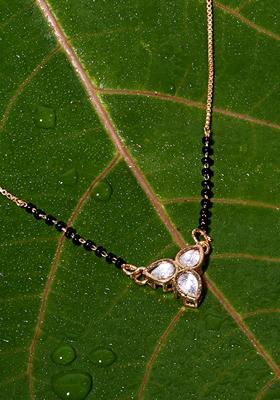 Gold Plated Cubic Zircon American Diamond Mangalsutra