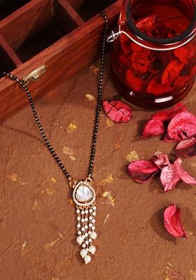 Gold Plated Cubic Zircon American Diamond Mangalsutra