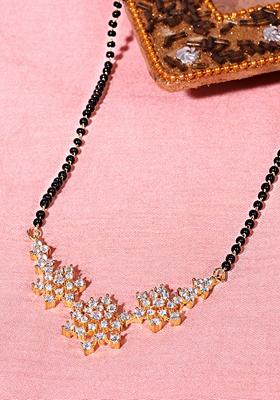 Gold Plated Cubic Zircon American Diamond Mangalsutra