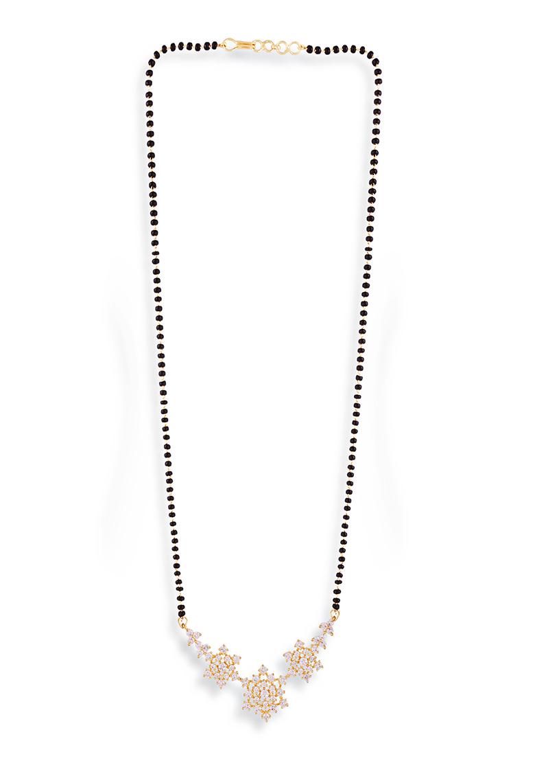 Gold Plated Cubic Zircon American Diamond Mangalsutra