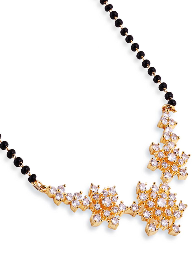Gold Plated Cubic Zircon American Diamond Mangalsutra