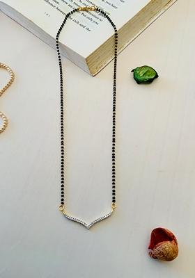 Gold Plated Cubic Zircon American Diamond Mangalsutra