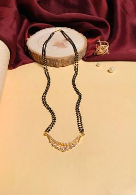 Gold Plated Cubic Zircon American Diamond Mangalsutra