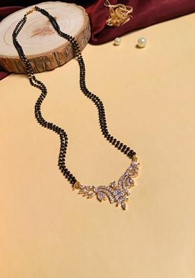 Gold Plated Cubic Zircon American Diamond Mangalsutra