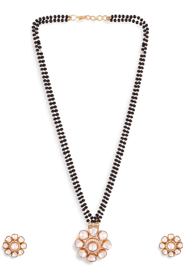 Gold Plated Cubic Zircon American Diamond Mala - Indya