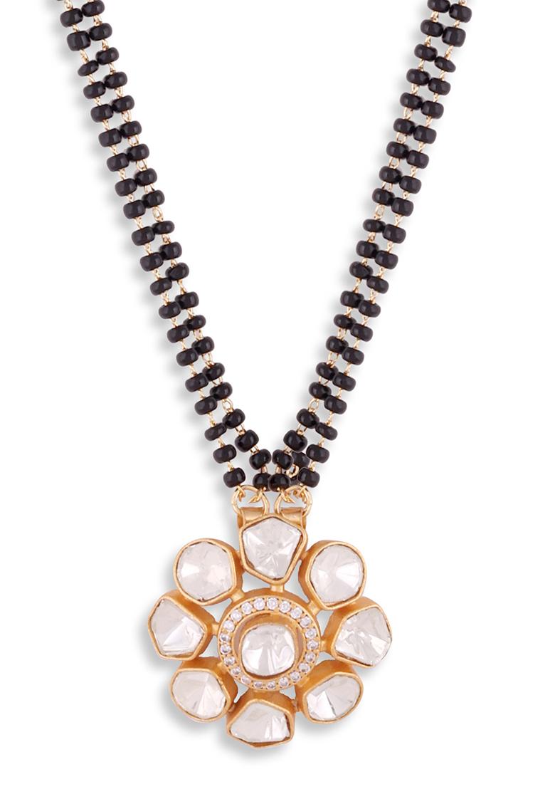 Gold Plated Cubic Zircon American Diamond Mala - Indya