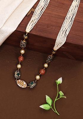 Gold Plated Cubic Zircon American Diamond Mala