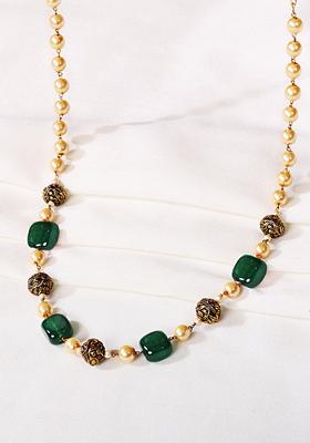 Gold Plated Cubic Zircon American Diamond Necklace