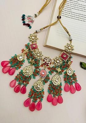 Silver Plated Cubic Zircon American Diamond Necklace