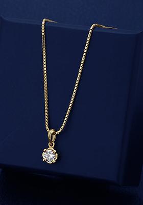 Silver And Gold Rhodium Plated Pendant Necklace