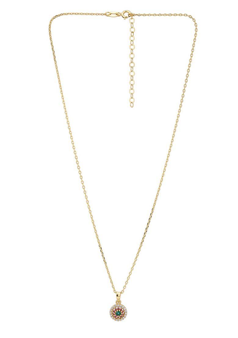Gold Plated Pendant Necklace - Indya
