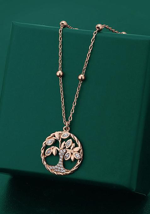 Rose Gold Plated Pendant Necklace