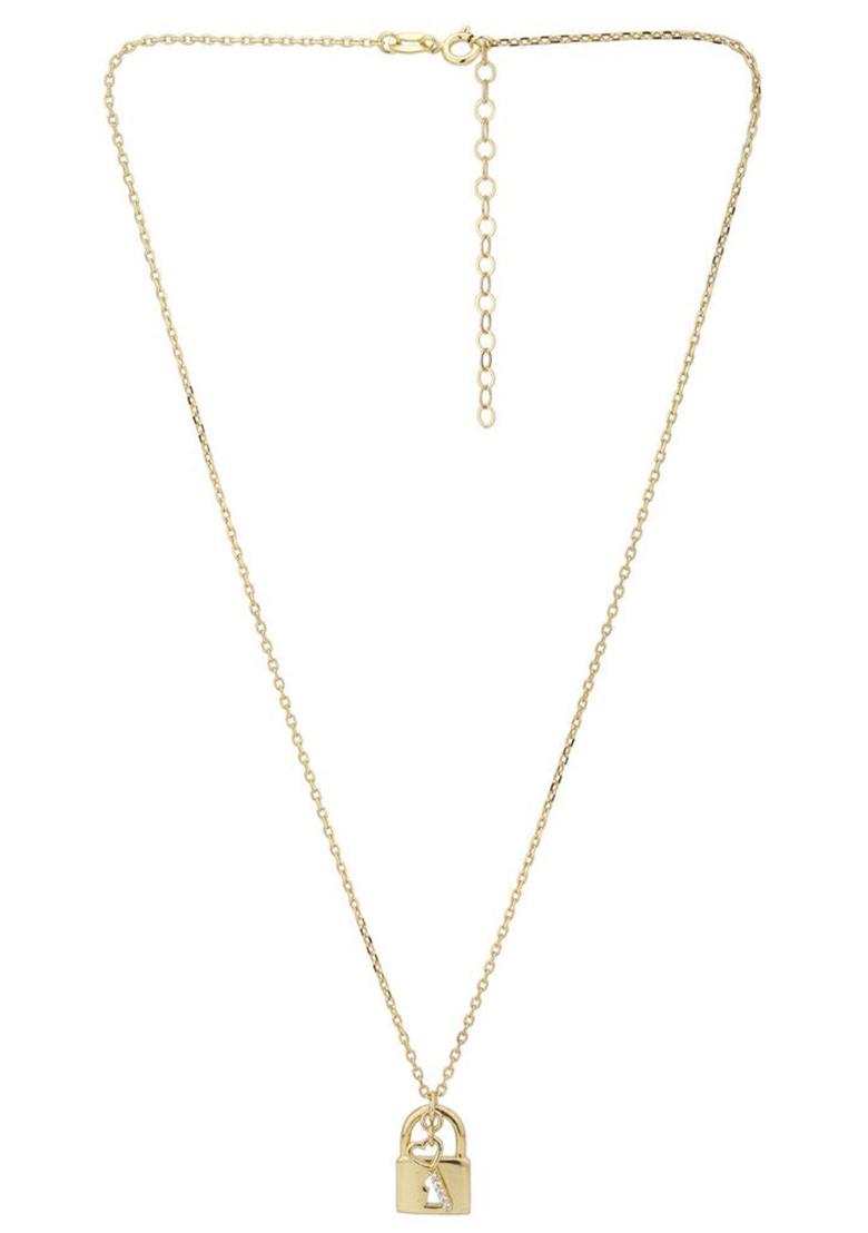 Gold Plated Pendant Necklace - Indya