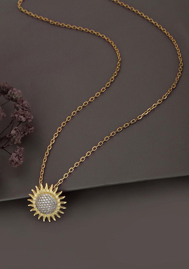 Gold Plated Pendant Necklace - Indya