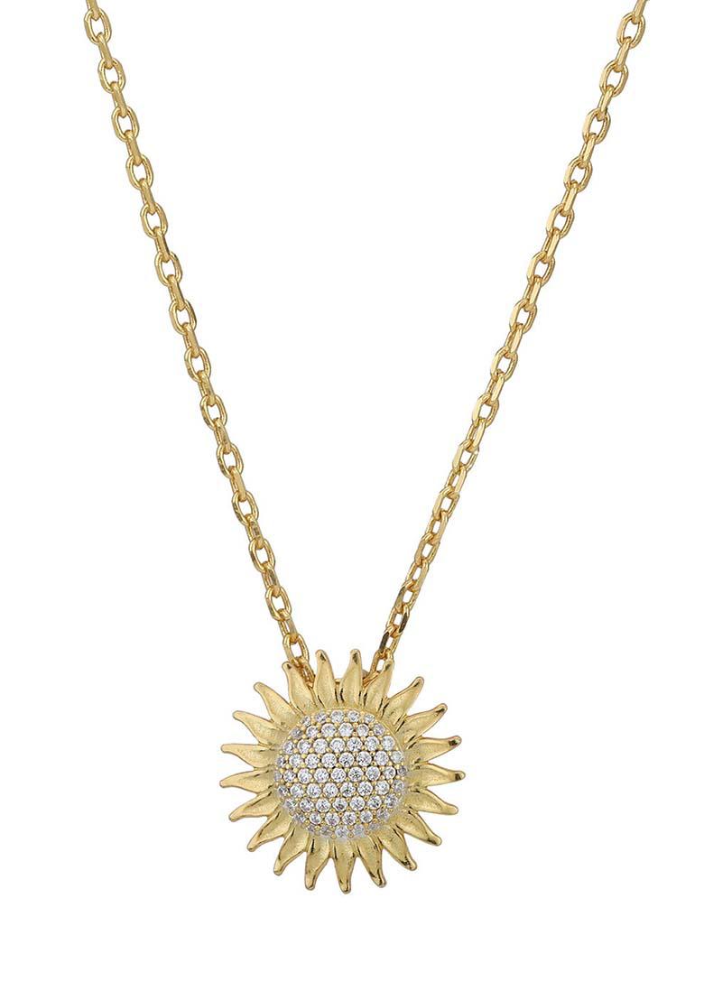 Gold Plated Pendant Necklace - Indya