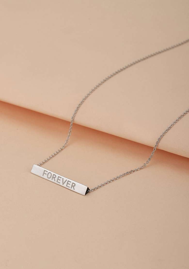 Silver Rhodium Plated Necklace Chain - Indya