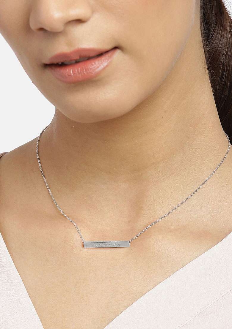 Silver Rhodium Plated Necklace Chain - Indya