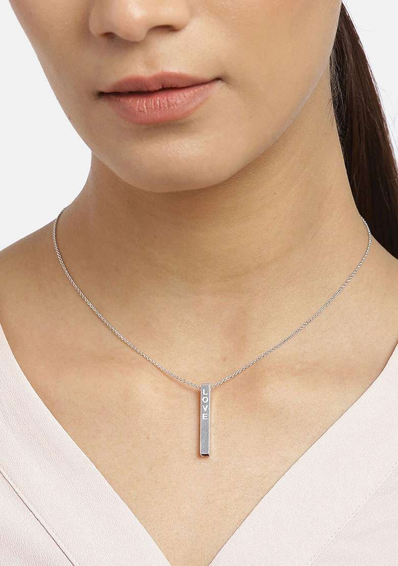 Silver Rhodium Plated Necklace Chain - Indya