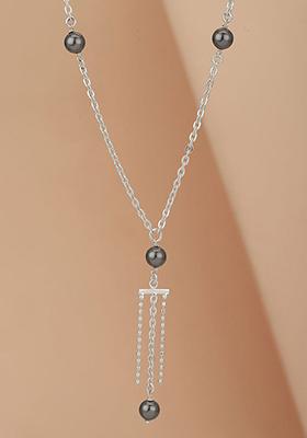 Silver And Grey Rhodium Plated Necklace Chain