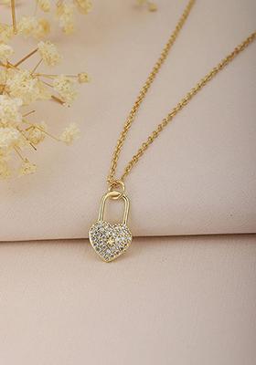 Gold And White Plated Pendant Necklace