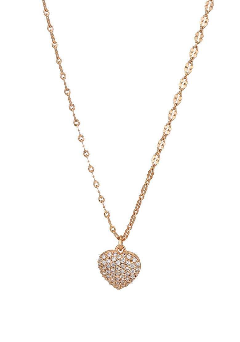 Rose Gold Plated Pendant Necklace - Indya