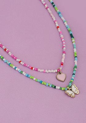 Multicolor Gold Plated Necklace Chain